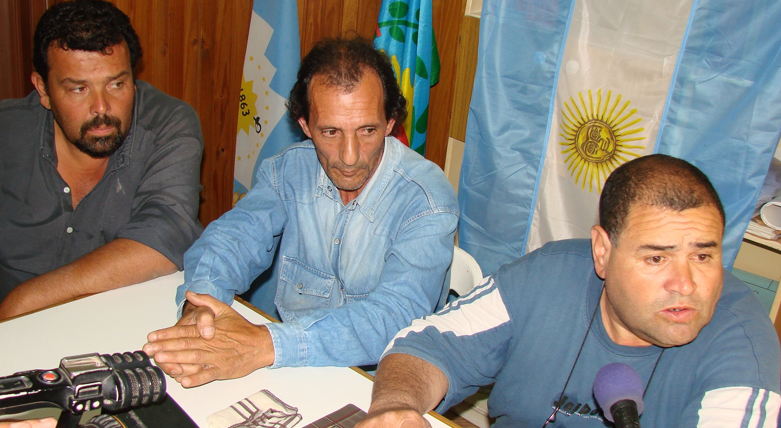 Juan Carlos Basso, Héctor Pérez y Rodolfo González La Rosa.
