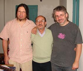 Marcos Galvani, Julio Lacarra y Fernando Pisano.