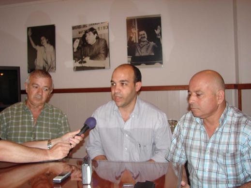 Oscar Galarza, Sergio Sánchez y Walter Anchava.