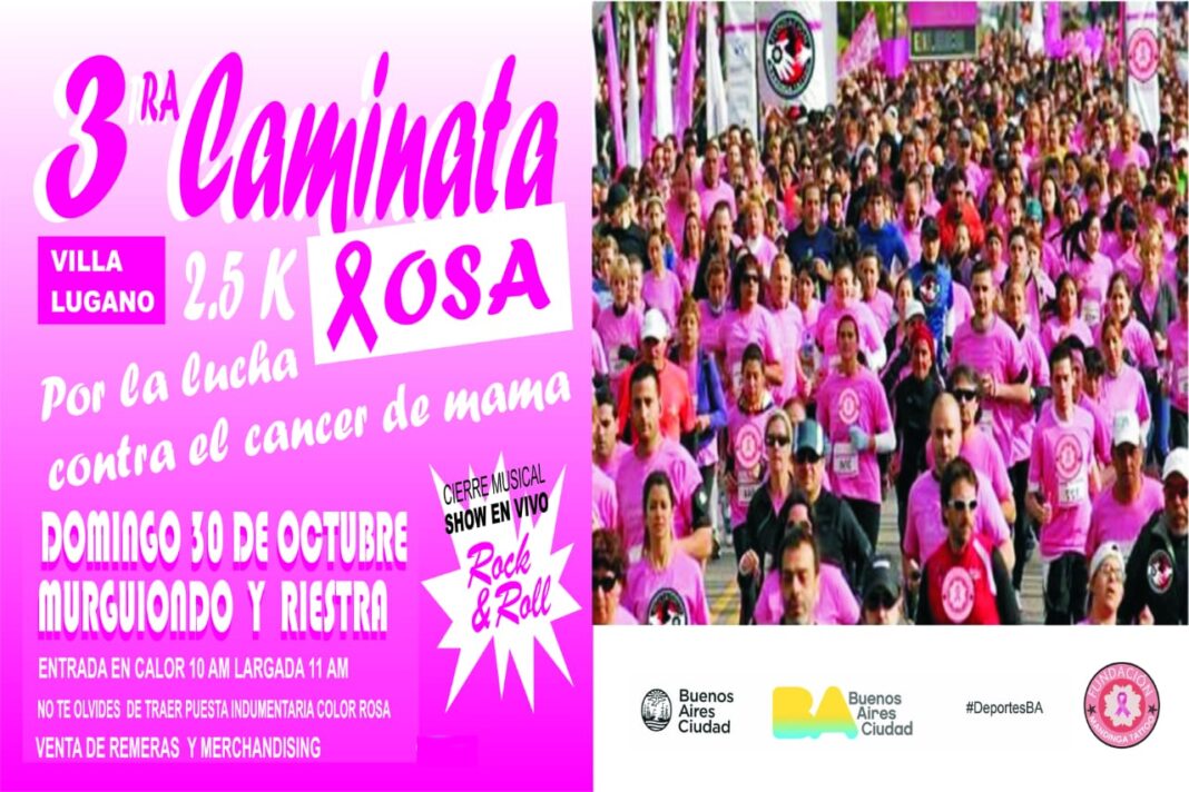 Cáncer de Mama se realiza la 3ra Caminata Rosa Diario El 9 de Julio